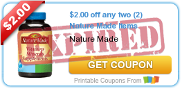 $2.00 off any two (2) Nature Made Items