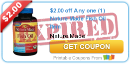 $2.00 off Any one (1) Nature Made Fish Oil Item