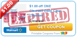 $1.00 off ONE Clearasil Daily Clear Cleanser