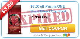 $3.00 off Purina ONE SmartBlend Dog Food