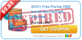 B2G1 Free Purina ONE brand wet Cat Food, 3oz cans