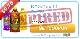 $0.75 off any (1) Pine-Sol multi-purpose cleaner coupon
