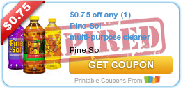 $0.75 off any (1) Pine-Sol multi-purpose cleaner