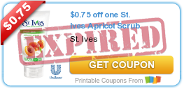 $0.75 off one St. Ives Apricot Scrub