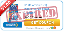 $1.00 off ONE (1) 2000 Flushes Toilet Cleaner