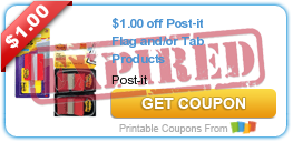 $1.00 off Post-it Flag and/or Tab Products