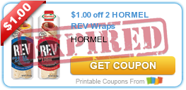 $1.00 off 2 HORMEL REV Wraps