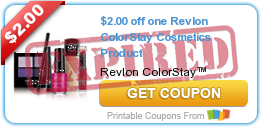 $2.00 off one Revlon ColorStay Cosmetics Product