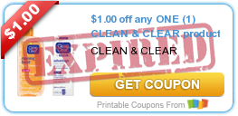 $1.00 off any ONE (1) CLEAN & CLEAR product