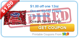 $1.00 off one 12oz Ocean Spray Fresh Cranberries