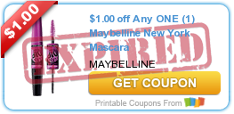 $1.00 off Any ONE (1) Maybelline New York Mascara