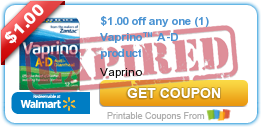 $1.00 off any one (1) Vaprino™ A-D product