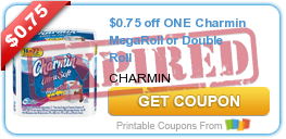 $0.75 off ONE Charmin MegaRoll or Double Roll