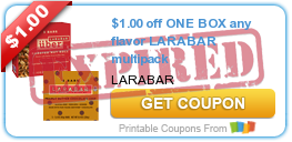 $1.00 off ONE BOX any flavor LARABAR multipack