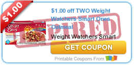 $1.00 off TWO Weight Watchers Smart Ones Oatmeal