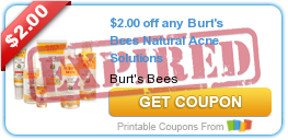 $2.00 off any Burt's Bees Natural Acne Solutions