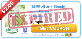 $2.00 off any Simple moisturizer or cleanser