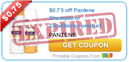 $0.75 off Pantene Shampoo or Conditioner product