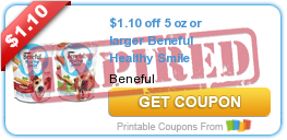 $1.10 off 5 oz or larger Beneful Healthy Smile