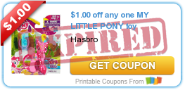 $1.00 off any one MY LITTLE PONY toy