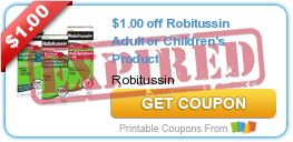 $1.00 off Robitussin Adult or Children's Product