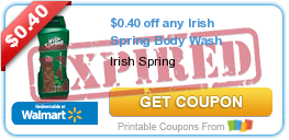 $0.40 off any Irish Spring Body Wash