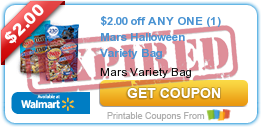 $2.00 off ANY ONE (1) Mars Halloween Variety Bag