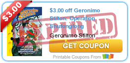 $3.00 off Geronimo Stilton: Operation Shufongfong