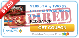 $1.00 off Any TWO (2) RED BARON Multiserve Pizzas