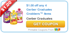 $1.00 off any 4 Gerber Graduates Grabbers™ items